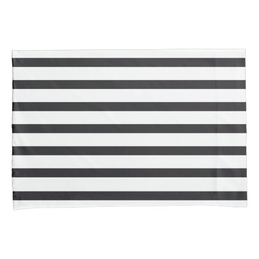 Zwart-wit gestreepte Pillow-set Kussensloop (Voorkant-Rechts)