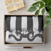 Zwart Wit Gestreepte Pompoen & Vleermuizen Hallowe Tissuepapier (Geschenk)