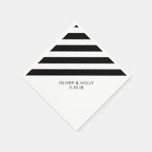 Zwart-wit gestreepte servetten (Hoek)