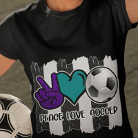 Zwart-wit gestreepte Vrede Liefde Voetbal