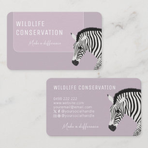 Zwart-wit gestreepte Zebra roze Visitekaartje