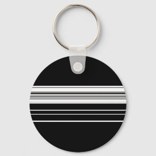Zwart wit gestript sleutelhanger