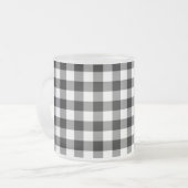 Zwart-wit Gingham Coffee Mok (Voorkant links)