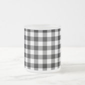 Zwart-wit Gingham Coffee Mok (Center)