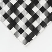 Zwart-wit Gingham gebarsten patroon Fleece Deken (Hoek)