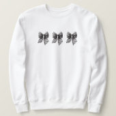 Zwart-wit Gingham gecontroleerd Bogen Trui (Design voorkant)