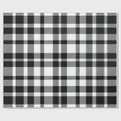 Zwart-wit Gingham Pattern Cadeaupapier (Vlak)