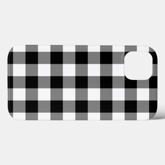 Zwart-wit Gingham Pattern Case-Mate iPhone Case (Achterkant (horizontaal))