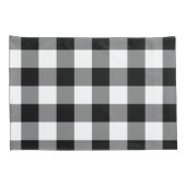 Zwart-wit Gingham Pattern Kussensloop (Achterkant-Rechts)