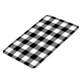 Zwart-wit Gingham Pattern Magneet (Linkerzijde)