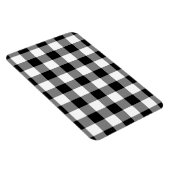 Zwart-wit Gingham Pattern Magneet (Rechterzijde)