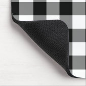 Zwart-wit Gingham Pattern Muismat (Hoek)