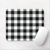 Zwart-wit Gingham Pattern Muismat (Met muis)