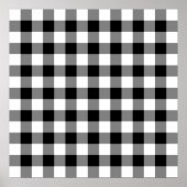 Zwart-wit Gingham Pattern Poster (Voorkant)