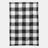 Zwart-wit Gingham Pattern Theedoek (Verticaal)