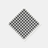Zwart-wit Gingham Servet (Hoek)