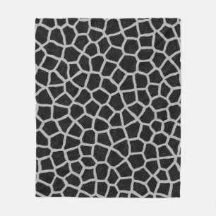 Zwart-wit Giraffeprint Fleece Deken