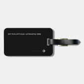 Zwart-wit gitaar, gitaar reizen bagagelabel (Achterkant horizontaal)