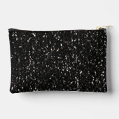Zwart-wit glanzend glitter vonken Monogram Etui (Achterkant)