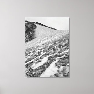 Zwart-wit gletsjer Canvasprint Canvas Afdruk