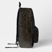 Zwart-wit Glitter Gothic Glam Sparkly School Bedrukte Rugzak (Links)