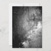 Zwart-wit Glitter Ombre Sweet 16 Uitnodiging (Achterkant)