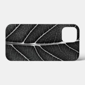 Zwart-wit gloeiend blad close-up Case-Mate iPhone case (Achterkant (horizontaal))
