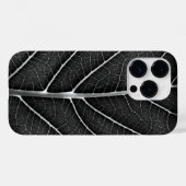 Zwart-wit gloeiend blad close-up Case-Mate iPhone case (Achterkant (horizontaal))
