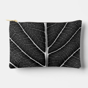 Zwart-wit gloeiend blad close-up etui