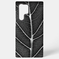 Zwart-wit gloeiend blad close-up