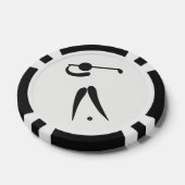 Zwart-wit Golf Ball Marker Golf Player Poker Chips (Enkel)