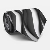 zwart-wit golfpatroon stropdas (Opgerold)