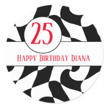 Zwart-wit golvende checker, papieren borden