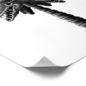 Zwart wit gotisch Poster met horrorpalm (Hoek)