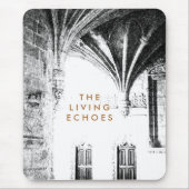 Zwart-wit gotische architectuur schets muismat (Voorkant)