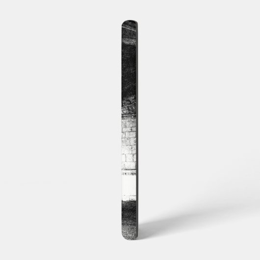 Zwart-wit gotische architectuur schets samsung galaxy hoesje (Linkerkant)