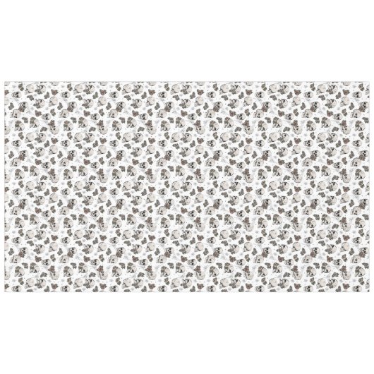Zwart-wit gotische schedels en Rozen Halloween Tafelkleed (Voorkant (Horizontaal))