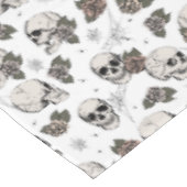Zwart-wit gotische schedels en Rozen Halloween Tafelkleed (Gekanteld)