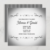 Zwart & Wit Gotische Sierbruiloft Kaart (Voorkant / Achterkant)