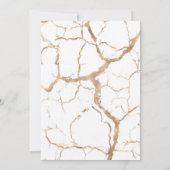 Zwart & Wit Goud Bloemen Tier Cake Vrijgezellenfee Kaart (Achterkant)