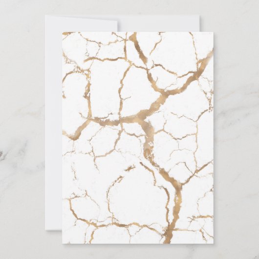 Zwart & Wit Goud Bloemen Tier Cake Vrijgezellenfee Kaart (Achterkant)