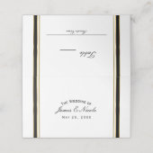 Zwart Wit Goud Classy Elegant Tafelnummer (Buitenkant ongevouwen)