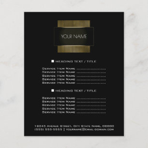 Zwart Wit Goud Conceptuele Minimale Geometrie Flyer