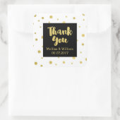 Zwart Wit Goud Confetti bruiloft gunst Labels (Tas)