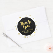 Zwart Wit Goud Confetti bruiloft gunst Labels (Envelop)