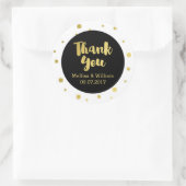 Zwart Wit Goud Confetti bruiloft gunst Labels (Tas)