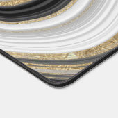 Zwart Wit Goud Glitter Abstract Patroon Cool Bureaumat (Hoek)