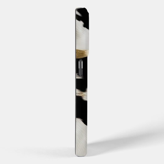 Zwart Wit Goud Koeienhuid Case-Mate iPhone Case (Achterkant / Rechts)