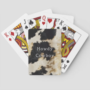 Zwart Wit Goud Koeienhuid Pokerkaarten