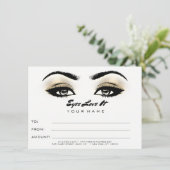 Zwart Wit Goud Make-up Certificaat Gift Beauty (Staand voorkant)